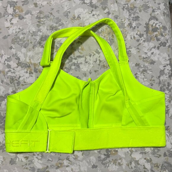 SHEFIT Ultimate Adjustable Sports Bra – Neon Yellow, Size Medium - Picture 2 of 6